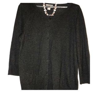 Loft Grey 3/4 sleeves Cardigan